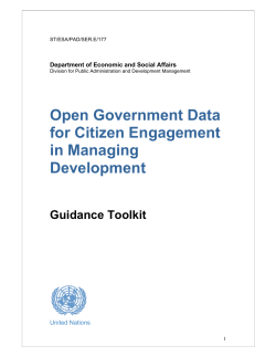 Open Government Data for Citizen Engagement