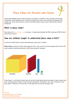 Place Value for Parents and Carers