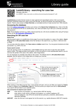 Lexis®Library - searching for case law