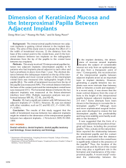 38.Dimension of Keratinized Mucosa and the Interproximal Papilla