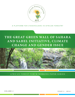 the great green wall of sahara and sahel initiative, climate