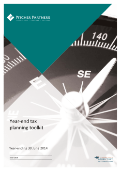 4-Pitcher Partners Tax Planning Toolkit