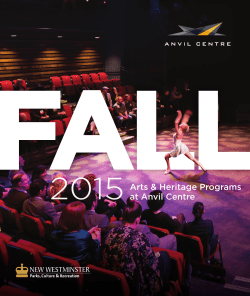Anvil Centre Program Guide Fall 2015