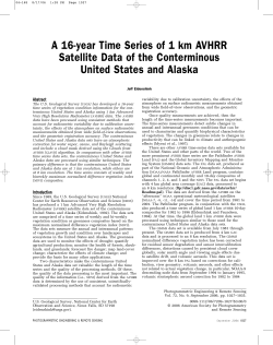 A 16-year Time Series of 1 km AVHRR Satellite Data of the