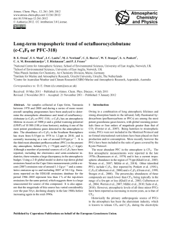 Long-term tropospheric trend of octafluorocyclobutane
