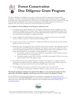 Due Diligence Grant Fact Sheet
