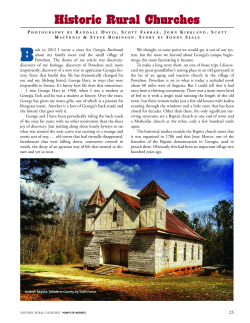 GBR Summer 2016 - Historic Rural Churches of Georgia
