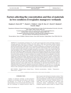Factors affecting the concentration and flux of materials in two