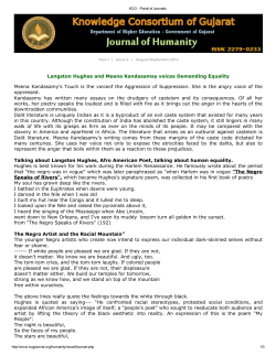 Langston Hughes and Meena Kandasamsy voices Demanding