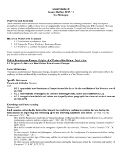 Social Studies 8 Course Outline 2015