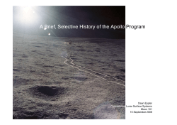 A Brief, Selective History of the Apollo Program
