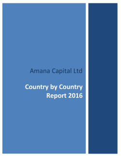 Amana Capital Ltd Country by Country Report 2016