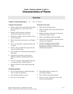 Characteristics of Plants