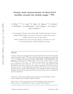 Atomic mass measurements of short