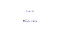Genetics [1.5cm] Markov chains