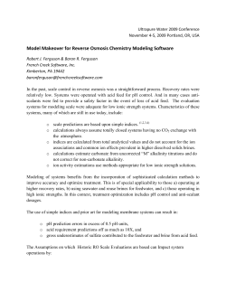 Model Makeover for Reverse Osmosis Chemistry Modeling Software