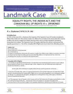 Landmark Case: Equality Rights, the Indian Act, and the