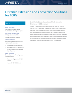 Distance Extension and Conversion Solutions for 100G