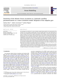 Sensitivity of the Atlantic Ocean circulation to a hydraulic overflow