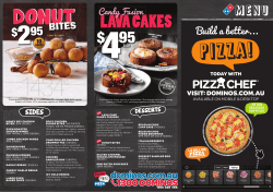 Domino`s Pizza Menu