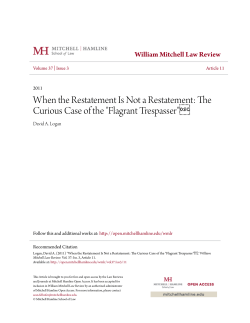 When the Restatement Is Not a Restatement