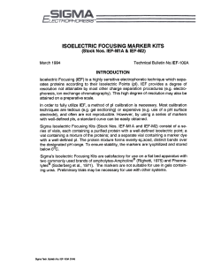 b-Lactoglobulin A from bovine milk (L5137) - Bulletin - Sigma