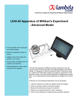 LEAI-42 Apparatus of Millikan`s Experiment