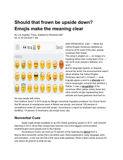 Should that frown be upside down? Emojis make the meaning clear