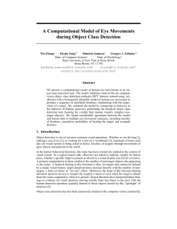 A Computational Model of Eye Movements during Object Class