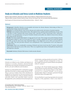 Study on Lifestyles and Stress Levels in Medicine Students