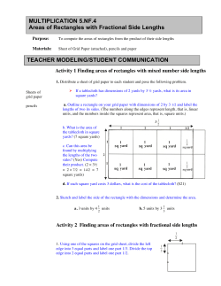 MULTIPLICATION 5.NF.4 Areas of Rectangles with
