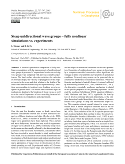 Steep unidirectional wave groups &ndash; fully nonlinear simulations vs