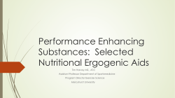 Performance Enhancing Substances: Selected Nutritional Ergogenic