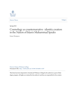 Identity Creation in the Nation of Islam`s Muhammad Speaks
