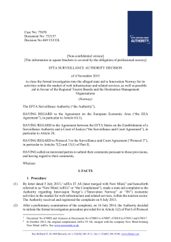 469/15/COL - EFTA Surveillance Authority