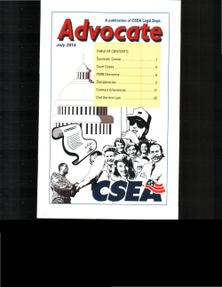 TABLE OF CONTENTS: Counsels` Corner . . . . . . . ...... . . .. . 1