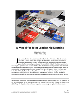 A Model for Joint Leadership Doctrine