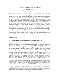 A typology of multidimensional adjectives.
