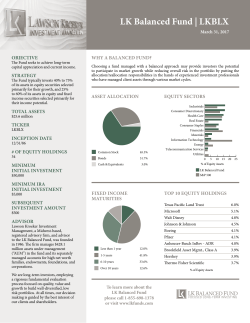 Fact Sheet - LK Balanced Fund