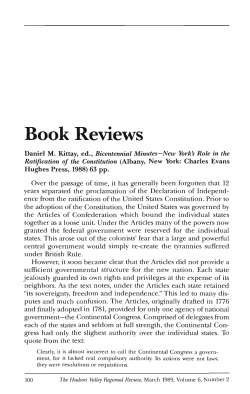 Book Reviews - The Hudson River Valley Institute