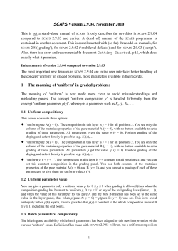 SCAPS Version 2.9.04, November 2010 1 The meaning of `uniform