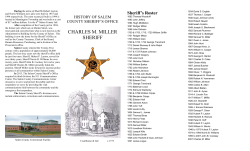 History of the Sheriff`s Office