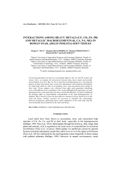 INTERACTIONS AMONG HEAVY METALS (CU, CD, ZN, PB) AND