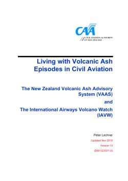 Living with Volcanic Ash - Episodes in Civil Aviation