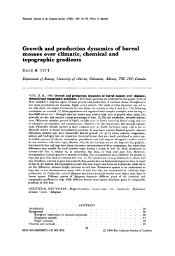 Growth and production dynamics of boreal mosses over climatic