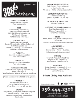 Our Menu