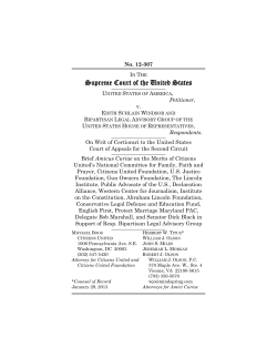 Citizens United`s National Committee for Family, et al.