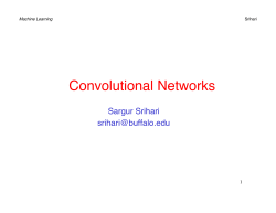 Convolutional Networks