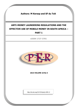 anti-money laundering regulations and the effective use of