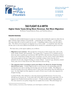 tax flight is a myth - Center on Budget and Policy Priorities